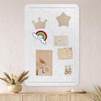 Tableau mural en feutre autocollant – 40 x 60 cm – Tableau d’affichage résistant pour maison, bureau et école – Gris