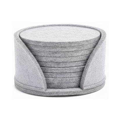 Lot de 10 sous-verres ronds en feutre – 10 cm – Protège-table résistant à la chaleur pour tasses et boissons – Plusieurs couleurs