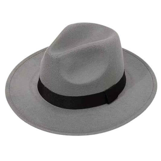 Chapeau fedora homme femme – chapeau en feutre élégant avec ruban, style classique pour automne et hiver, taille unique adulte