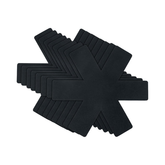 Lot de 8 protège-poêles en feutre – 38 cm – Séparateurs de casseroles et ustensiles de cuisine anti-rayures – Noir