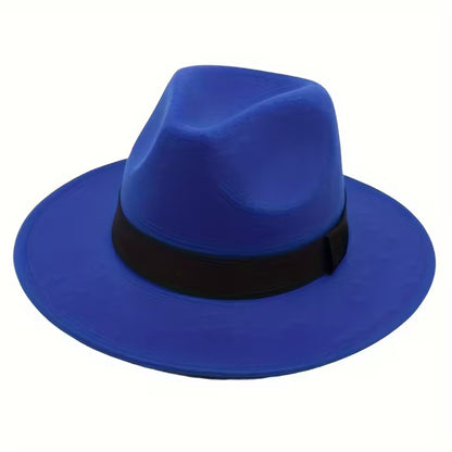 Chapeau fedora homme femme – chapeau en feutre élégant avec ruban, style classique pour automne et hiver, taille unique adulte