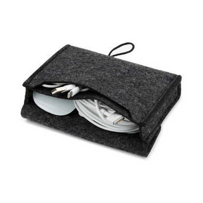 Pochette de rangement en feutre pour accessoires électroniques – Souris, câbles, disque dur, batterie externe