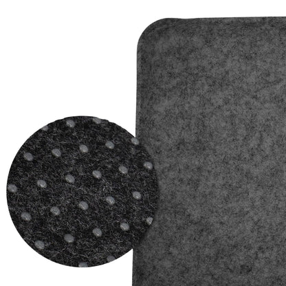 Lot de 4 coussins d’assise carrés en feutre antidérapants – 34,5 x 34,5 x 2,4 cm – Gris clair, gris foncé – Confort durable