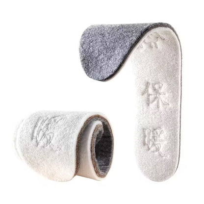 Semelles thermiques multicouches en polaire et feutre de laine – chaleur, confort et respirabilité pour chaussures d’hiver EU 35-45