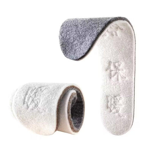 Semelles thermiques multicouches en polaire et feutre de laine – chaleur, confort et respirabilité pour chaussures d’hiver EU 35-45