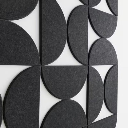 Lot de 12 panneaux muraux en feutre autocollants – Forme ovale – Tableau décoratif contemporain pour maison et bureau