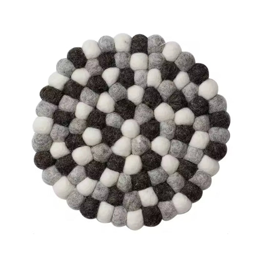 Dessous de plat rond en feutre de laine – 20 cm – Tapis de table résistant à la chaleur pour cuisine et décoration maison