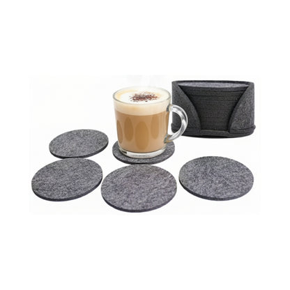 Lot de 10 sous-verres ronds en feutre – 10 cm – Protège-table résistant à la chaleur pour tasses et boissons – Plusieurs couleurs