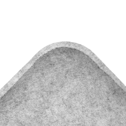 Lot de 4 coussins d’assise carrés en feutre antidérapants – 34,5 x 34,5 x 2,4 cm – Gris clair, gris foncé – Confort durable