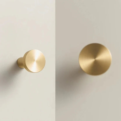 Bouton de meuble classique en laiton finition or