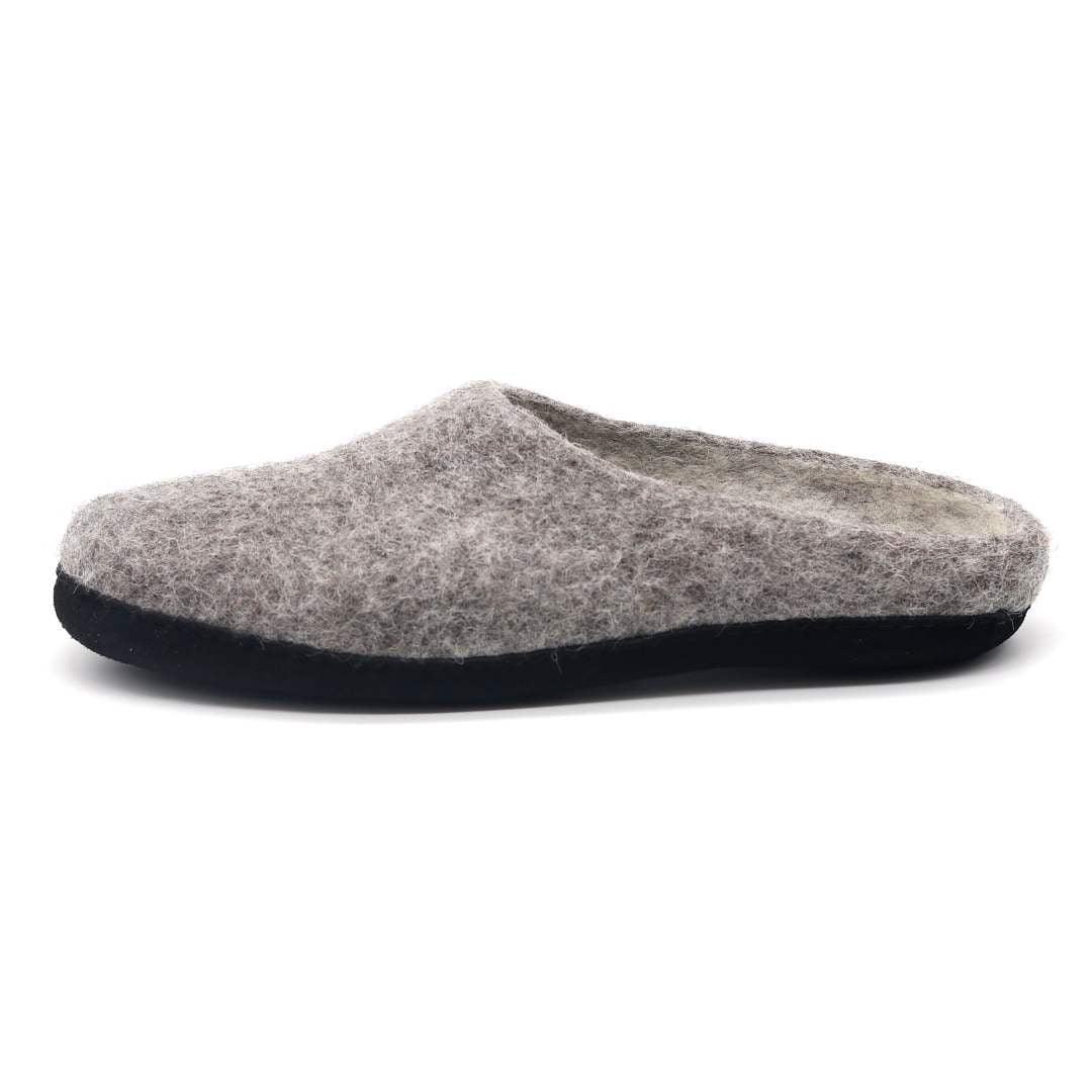 Chaussons d’intérieur en laine mérinos feutrée – semelle antidérapante