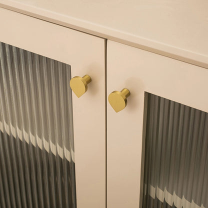 Poignée de meuble ultra plate en laiton finition or brossé – plusieurs tailles disponibles