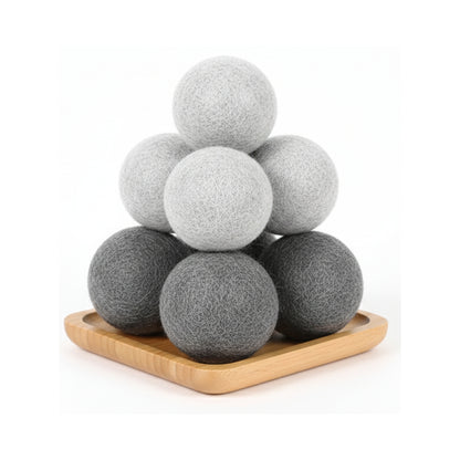 Boules de séchage en laine réutilisables – anti-statiques et adoucissantes pour machine à laver, lot de 3 ou 6 pièces