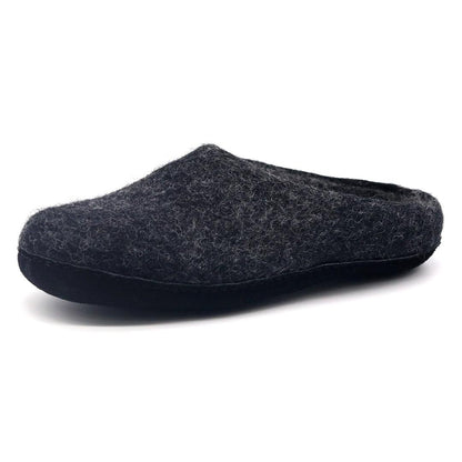 Chaussons d’intérieur en laine mérinos feutrée – semelle antidérapante