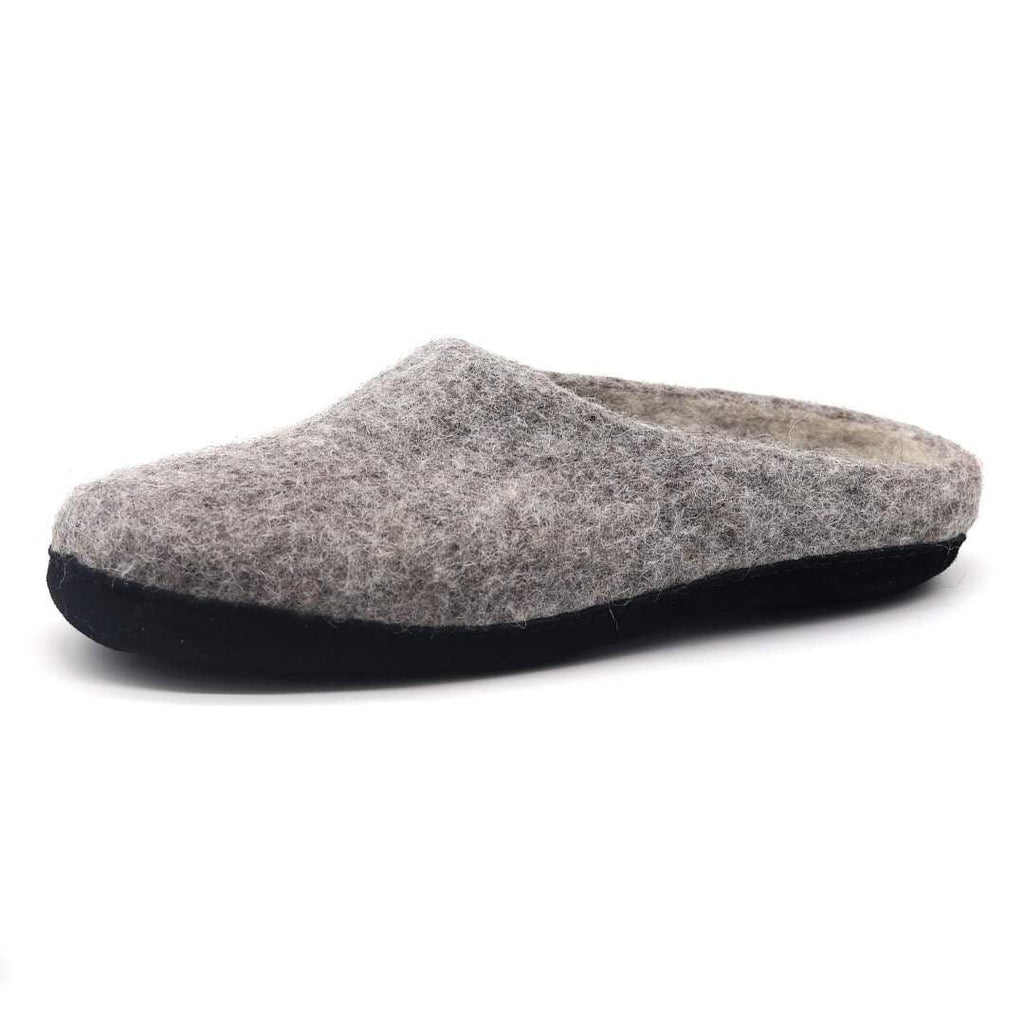 Chaussons d’intérieur en laine mérinos feutrée – semelle antidérapante