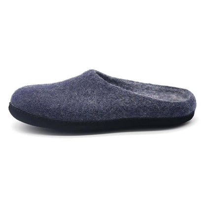 Chaussons d’intérieur en laine mérinos feutrée – semelle antidérapante