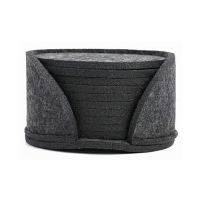 Lot de 10 sous-verres ronds en feutre – 10 cm – Protège-table résistant à la chaleur pour tasses et boissons – Plusieurs couleurs